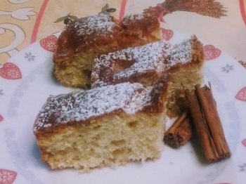 Torta pere e mele caramellate